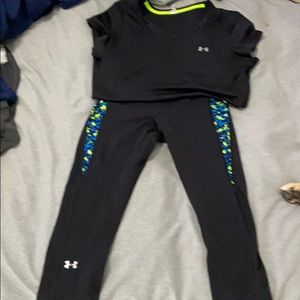 Women’s Under Armour Dri-fit Capris &  shirt